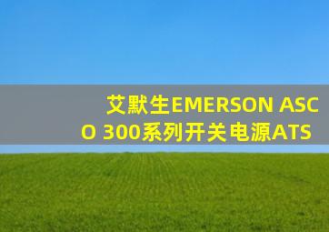 艾默生EMERSON ASCO 300系列开关电源ATS